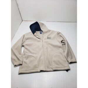 Polar Big Dogs Mens Beige Fleece Jacket Full Zip Long Sleeve Size Large
